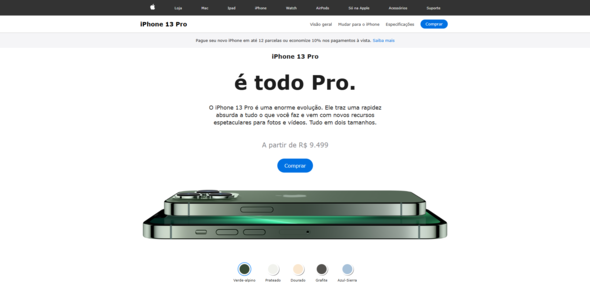 Clone da página do iPhone